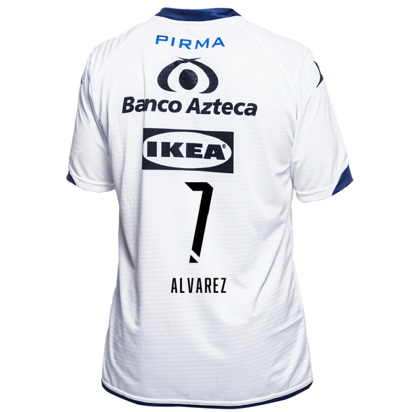 Danxen Femme Maillot Daniel Álvarez #7 Blanc Noir Bleu Tenues Domicile 2026/27 T-Shirt