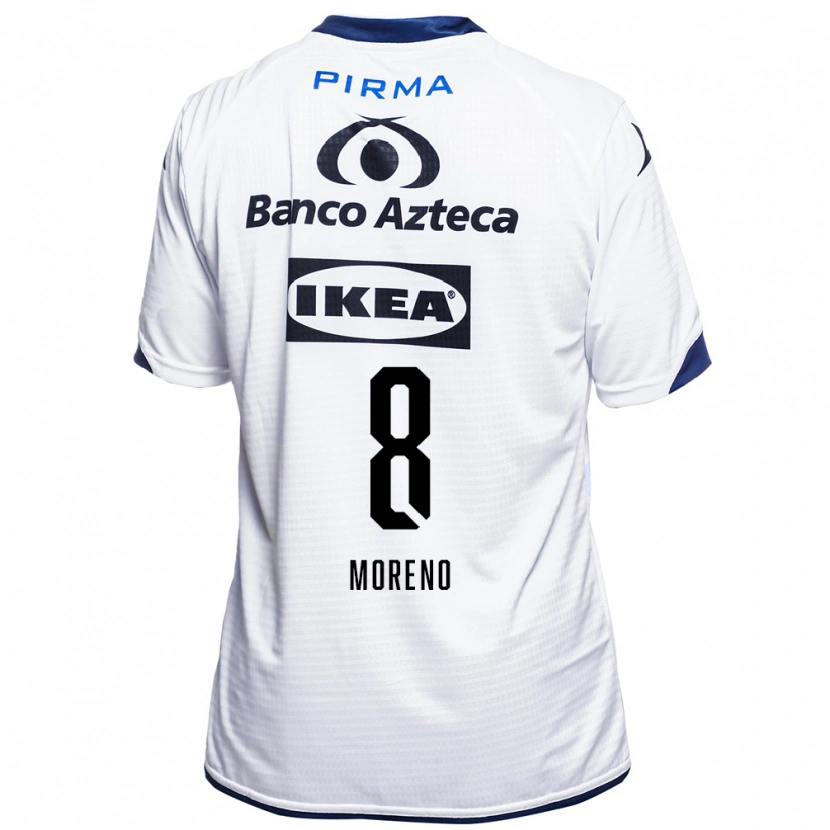 Danxen Femme Maillot Omar Moreno #8 Blanc Noir Bleu Tenues Domicile 2026/27 T-Shirt