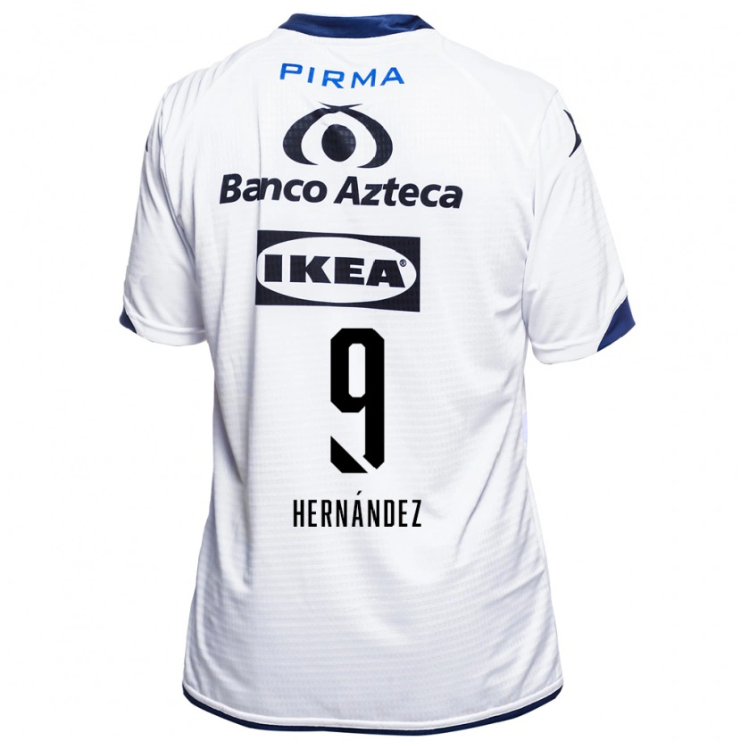 Danxen Femme Maillot Luifer Hernández #9 Blanc Noir Bleu Tenues Domicile 2026/27 T-Shirt