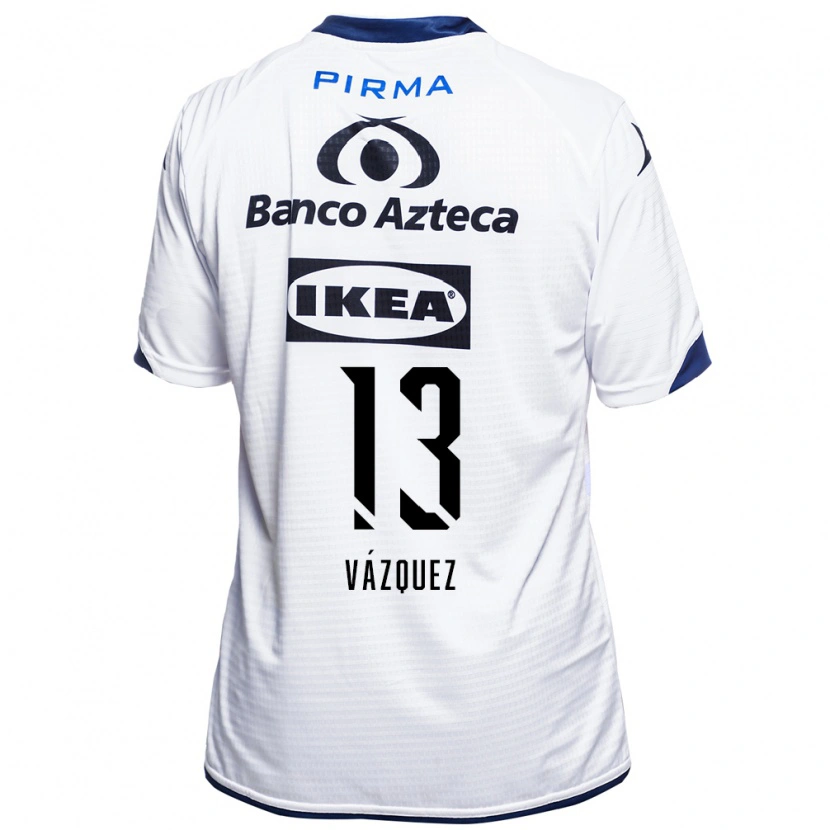 Danxen Femme Maillot Ivo Vázquez #13 Blanc Noir Bleu Tenues Domicile 2026/27 T-Shirt