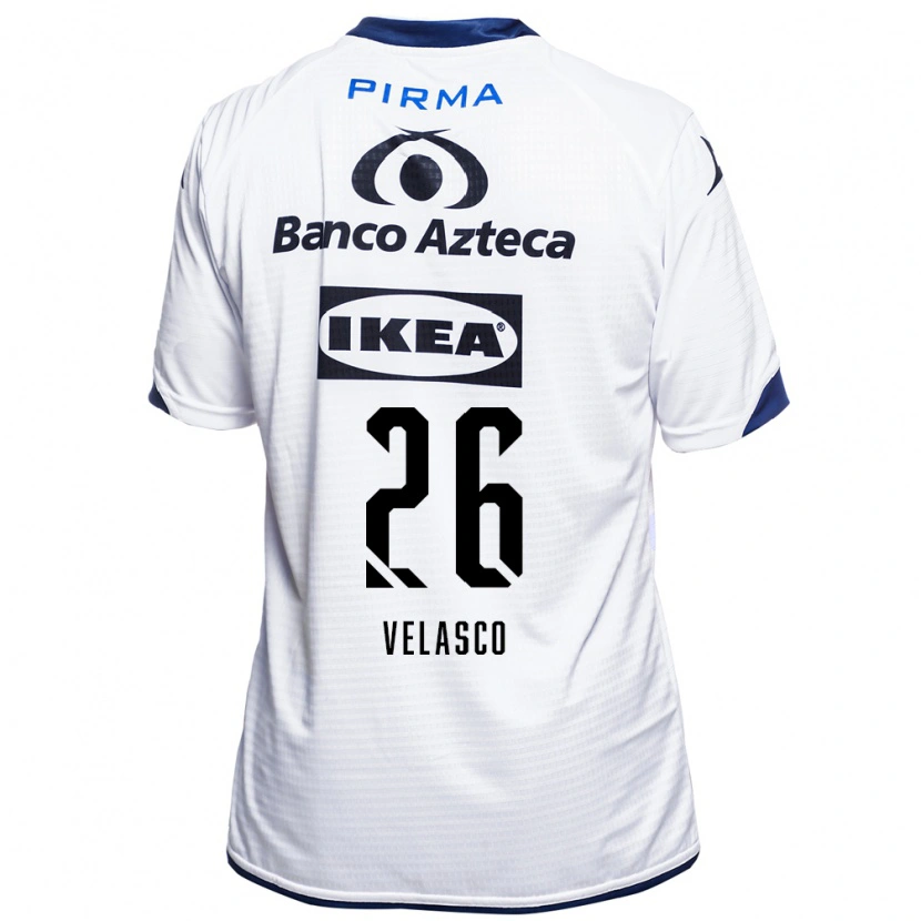 Danxen Femme Maillot Kevin Velasco #26 Blanc Noir Bleu Tenues Domicile 2026/27 T-Shirt