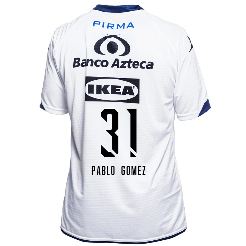 Danxen Femme Maillot Juan Pablo Gómez #31 Blanc Noir Bleu Tenues Domicile 2026/27 T-Shirt