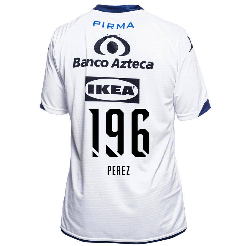 Danxen Femme Maillot Arez Pérez #196 Blanc Noir Bleu Tenues Domicile 2026/27 T-Shirt