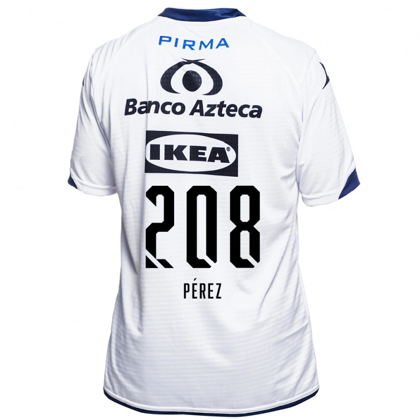 Danxen Femme Maillot Osvaldo Pérez #208 Blanc Noir Bleu Tenues Domicile 2026/27 T-Shirt