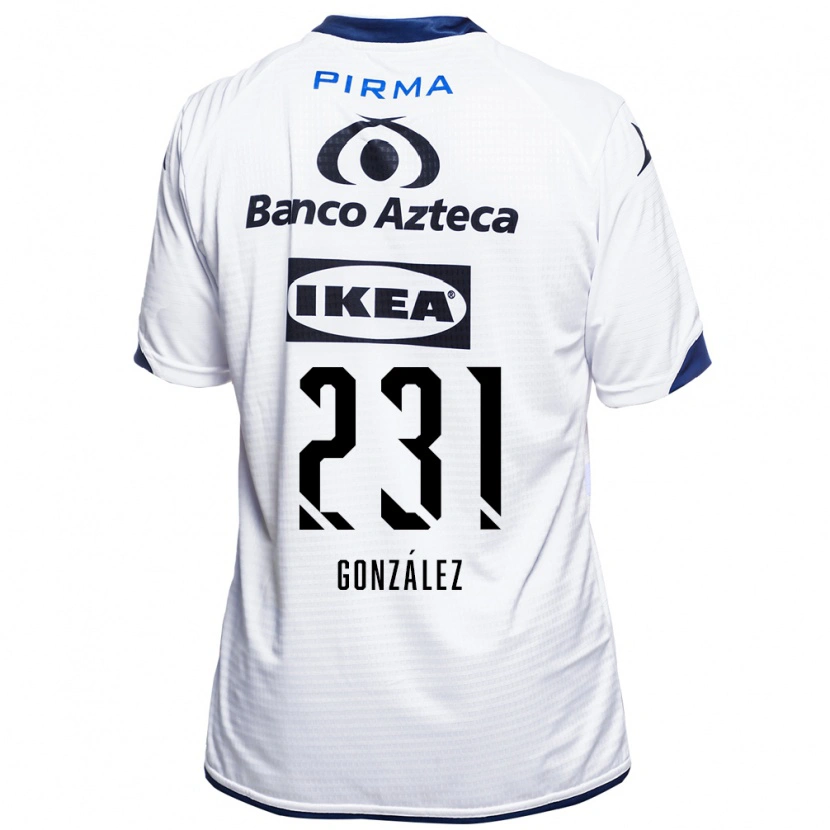 Danxen Femme Maillot Ángel González #231 Blanc Noir Bleu Tenues Domicile 2026/27 T-Shirt