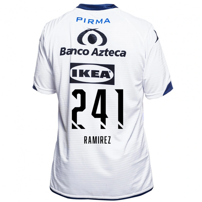Danxen Femme Maillot Eduardo Ramírez #241 Blanc Noir Bleu Tenues Domicile 2026/27 T-Shirt