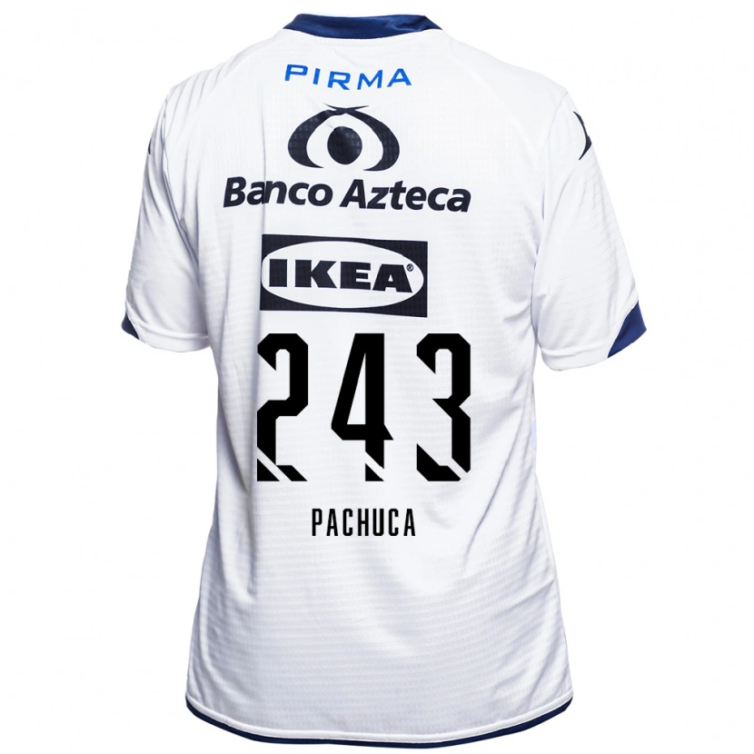 Danxen Femme Maillot Erick Pachuca #243 Blanc Noir Bleu Tenues Domicile 2026/27 T-Shirt