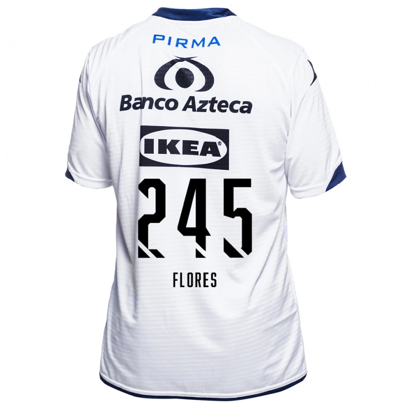 Danxen Femme Maillot José Flores #245 Blanc Noir Bleu Tenues Domicile 2026/27 T-Shirt