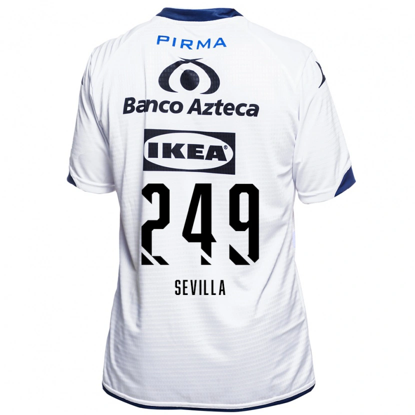 Danxen Femme Maillot Ángel Sevilla #249 Blanc Noir Bleu Tenues Domicile 2026/27 T-Shirt