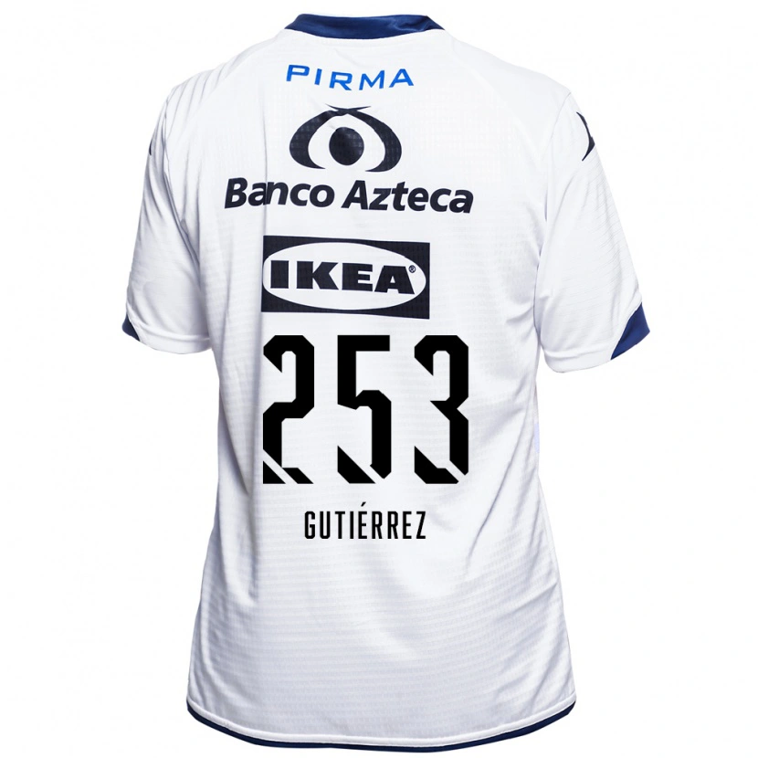 Danxen Femme Maillot Santiago Gutiérrez #253 Blanc Noir Bleu Tenues Domicile 2026/27 T-Shirt