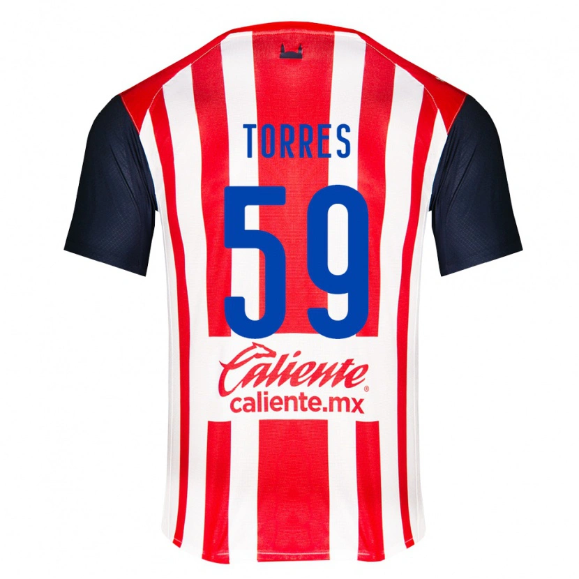 Danxen Femme Maillot Christian Torres #59 Rouge Noir Blanc Tenues Domicile 2026/27 T-Shirt