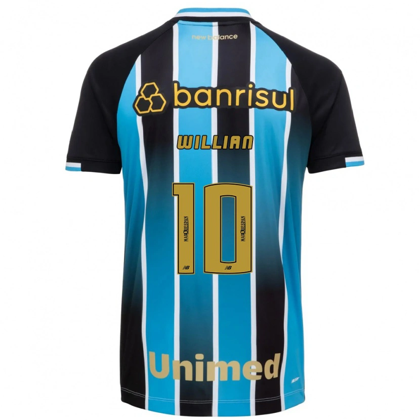 Danxen Femme Maillot Willian Borges Da Silva #10 Bleu Marron Noir Tenues Domicile 2026/27 T-Shirt