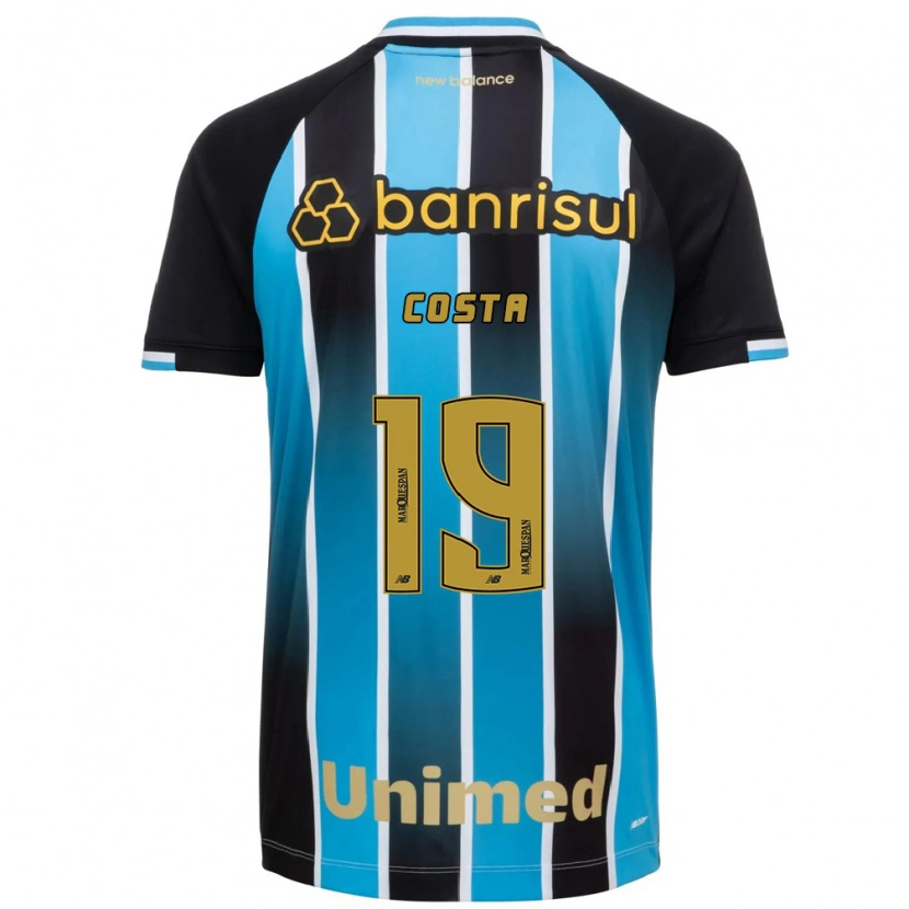 Danxen Femme Maillot Diego Costa #19 Bleu Marron Noir Tenues Domicile 2026/27 T-Shirt