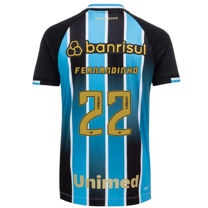 Danxen Femme Maillot Fernandinho #22 Bleu Marron Noir Tenues Domicile 2026/27 T-Shirt