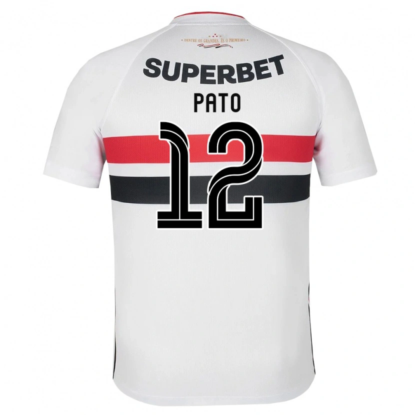 Danxen Femme Maillot Alexandre Pato #12 Blanc Rouge Noir Tenues Domicile 2026/27 T-Shirt