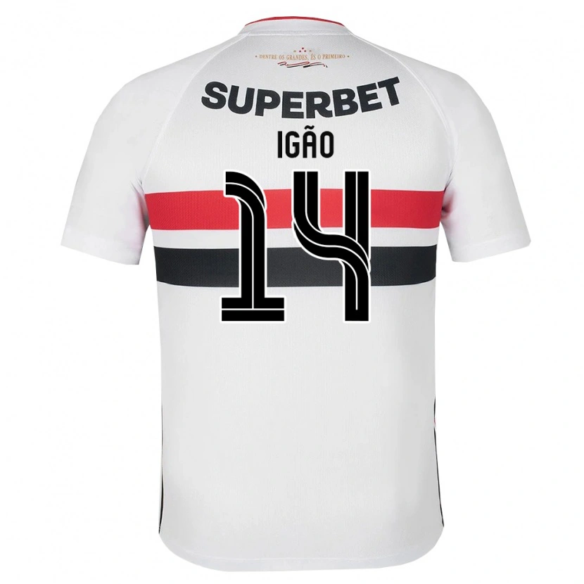 Danxen Femme Maillot Igor Odoni Gomes #14 Blanc Rouge Noir Tenues Domicile 2026/27 T-Shirt