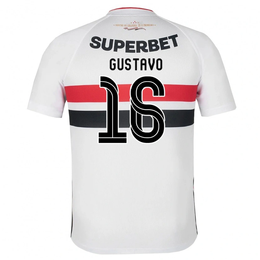 Danxen Femme Maillot Luiz Gustavo #16 Blanc Rouge Noir Tenues Domicile 2026/27 T-Shirt