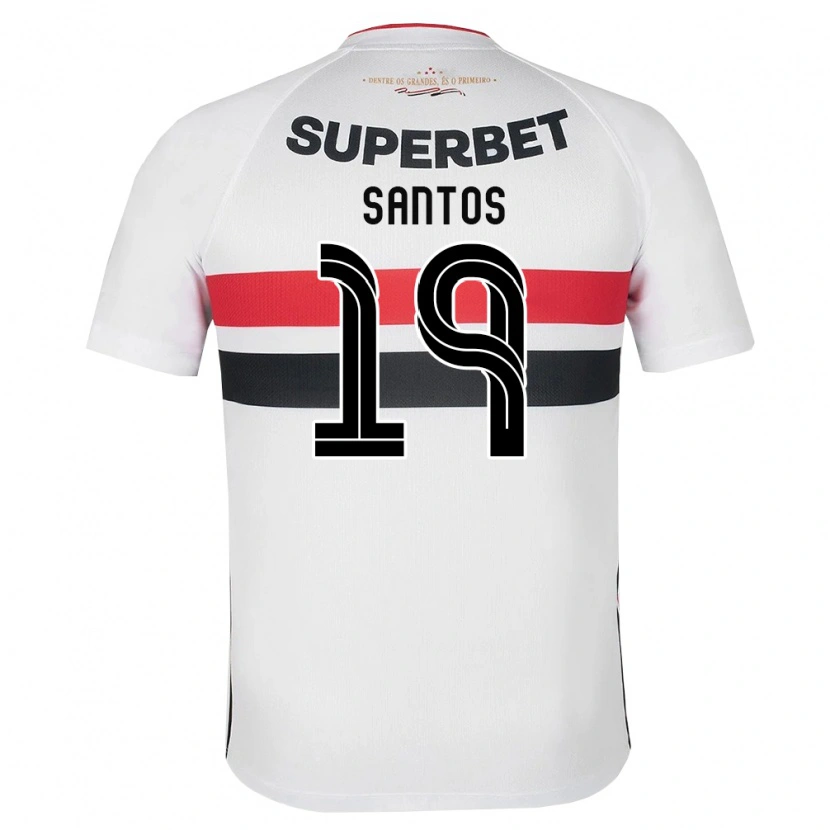 Danxen Femme Maillot Kaio Santos #19 Blanc Rouge Noir Tenues Domicile 2026/27 T-Shirt
