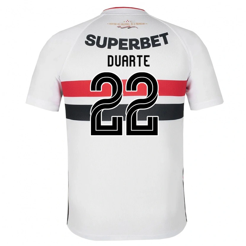 Danxen Femme Maillot Domingos Duarte #22 Blanc Rouge Noir Tenues Domicile 2026/27 T-Shirt