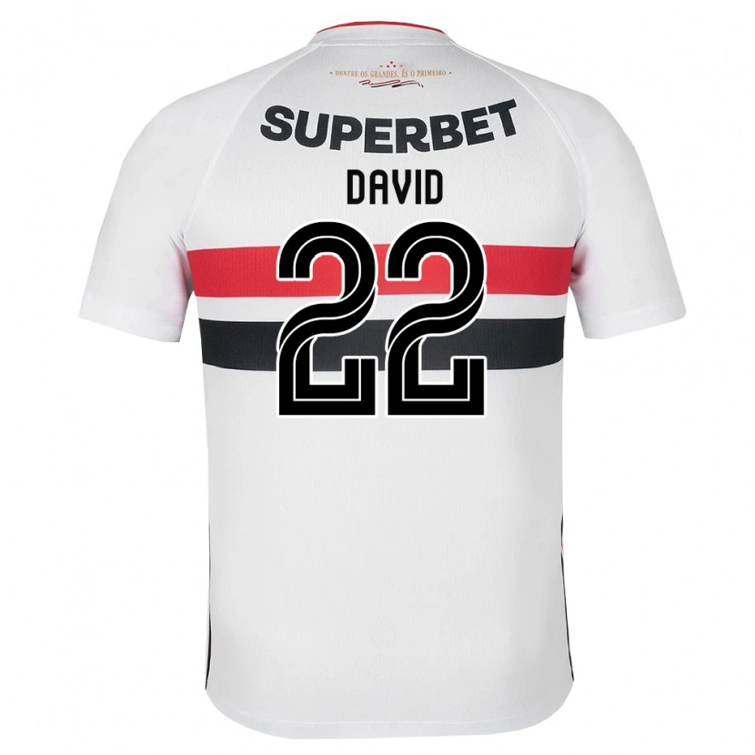 Danxen Femme Maillot David #22 Blanc Rouge Noir Tenues Domicile 2026/27 T-Shirt