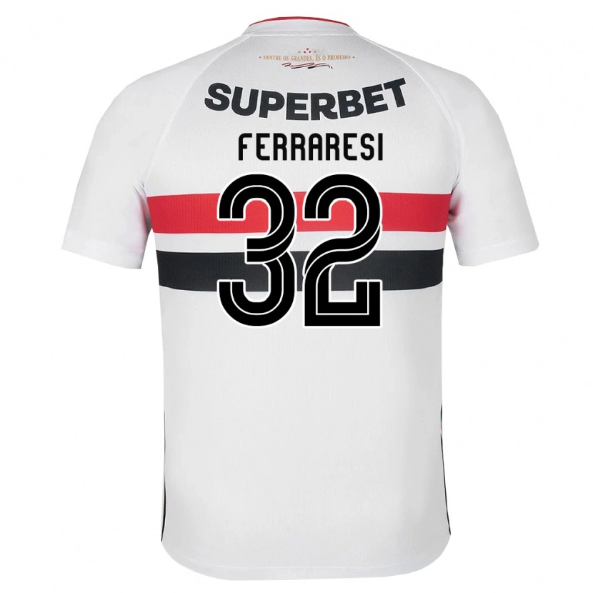 Danxen Femme Maillot Nahuel Ferraresi #32 Blanc Rouge Noir Tenues Domicile 2026/27 T-Shirt