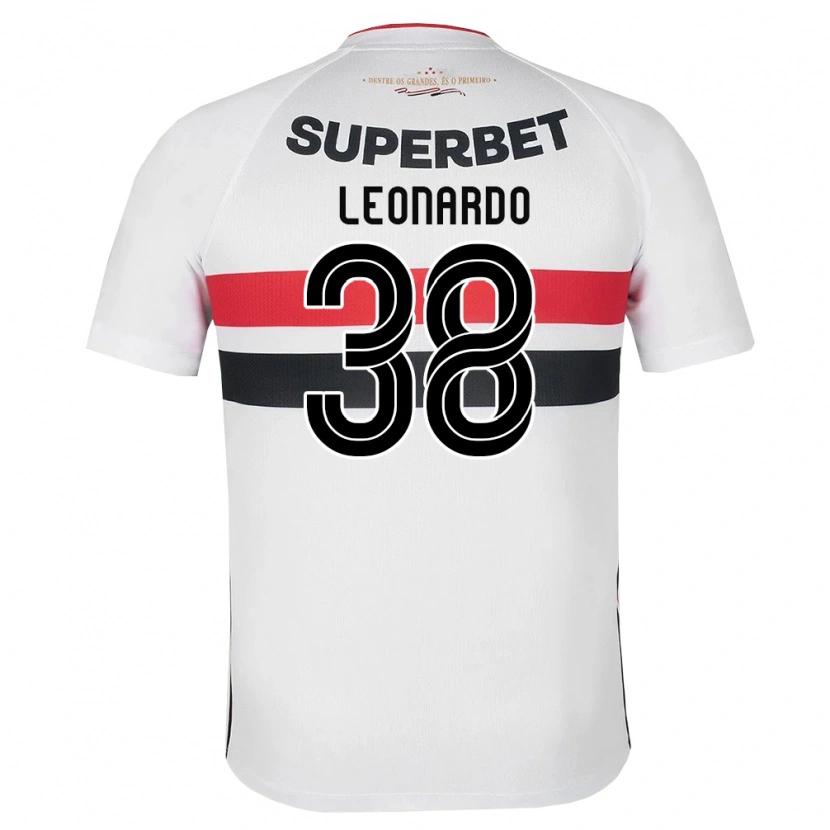 Danxen Femme Maillot Hugo Leonardo #38 Blanc Rouge Noir Tenues Domicile 2026/27 T-Shirt