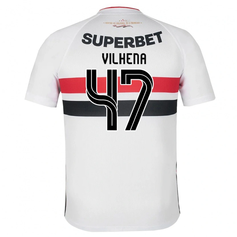 Danxen Femme Maillot Pedro Vilhena #47 Blanc Rouge Noir Tenues Domicile 2026/27 T-Shirt