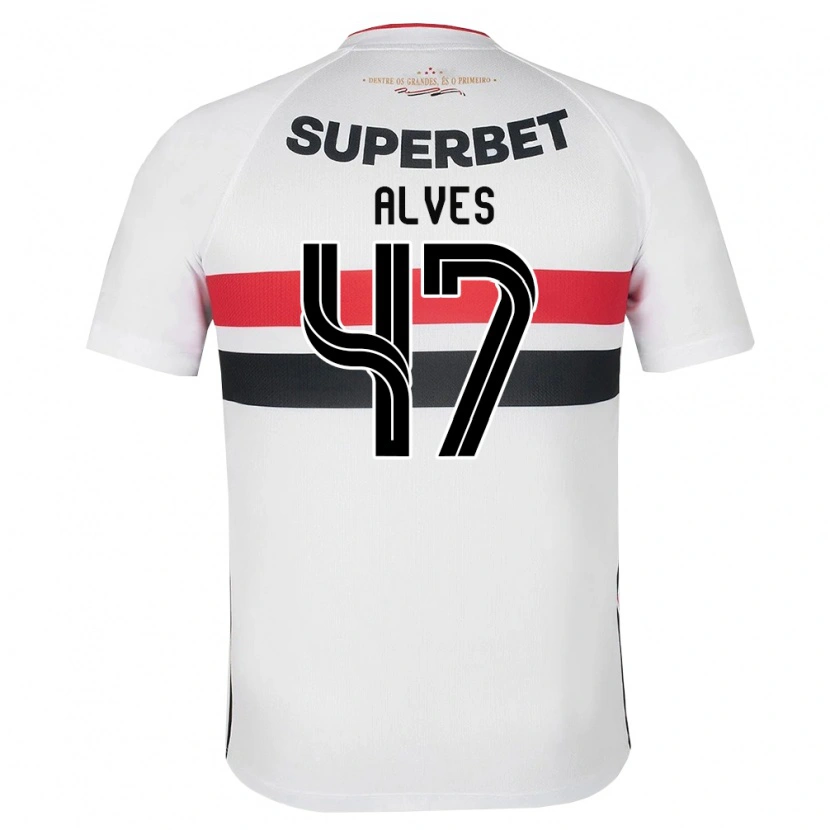 Danxen Femme Maillot Matheus Alves #47 Blanc Rouge Noir Tenues Domicile 2026/27 T-Shirt
