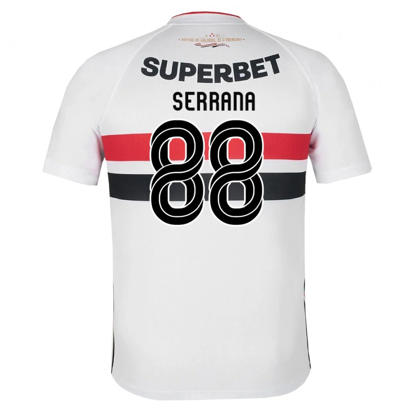 Danxen Femme Maillot Serrana #88 Blanc Rouge Noir Tenues Domicile 2026/27 T-Shirt