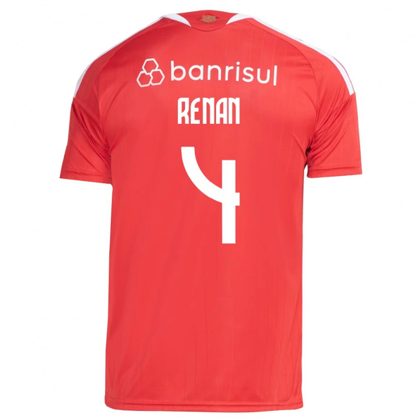 Danxen Femme Maillot Robert Renan #4 Rouge Blanc Tenues Domicile 2026/27 T-Shirt