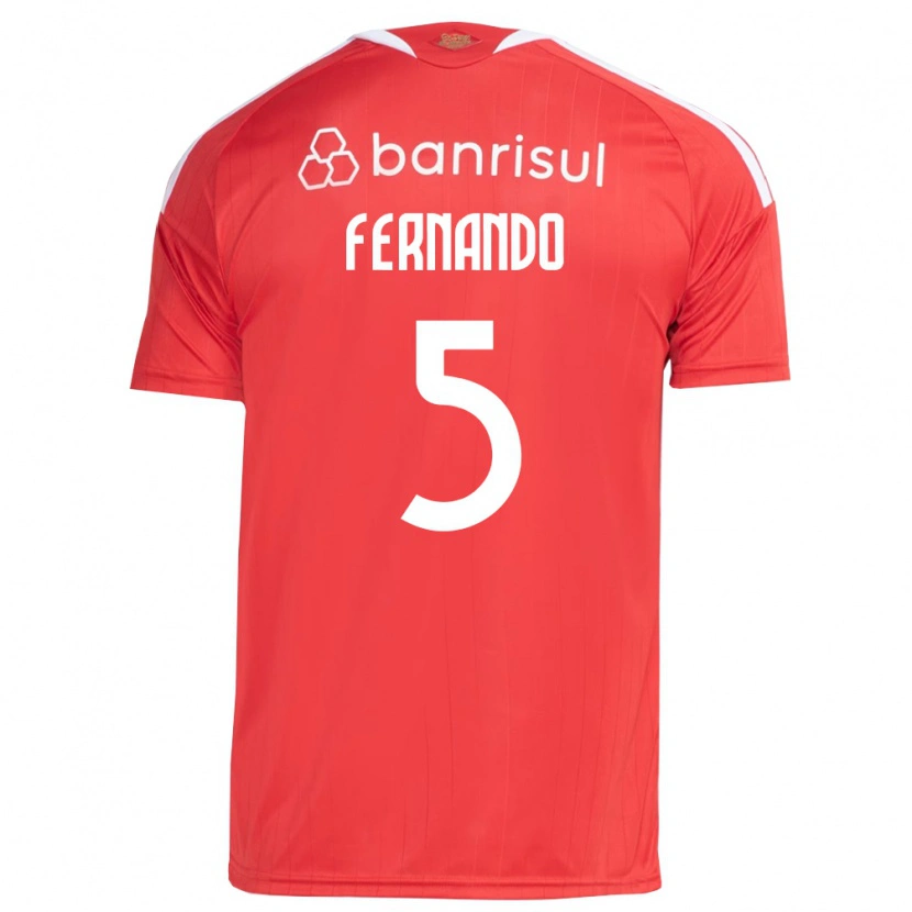 Danxen Femme Maillot Fernando #5 Rouge Blanc Tenues Domicile 2026/27 T-Shirt