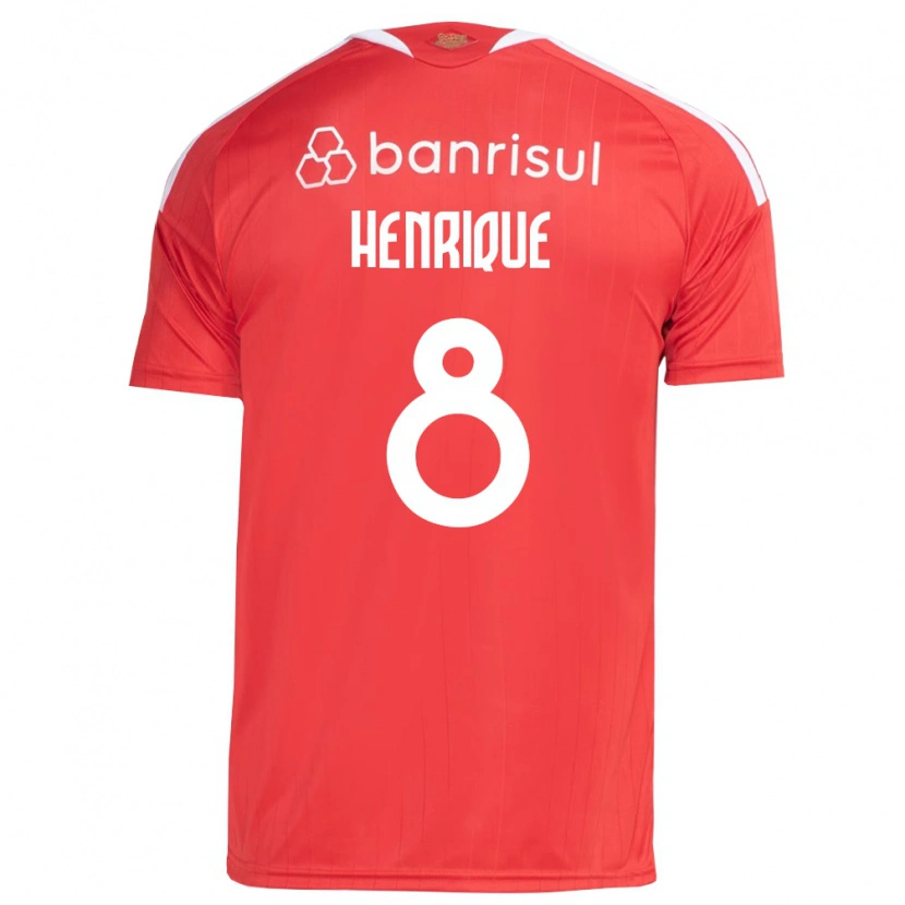 Danxen Femme Maillot Bruno Henrique #8 Rouge Blanc Tenues Domicile 2026/27 T-Shirt