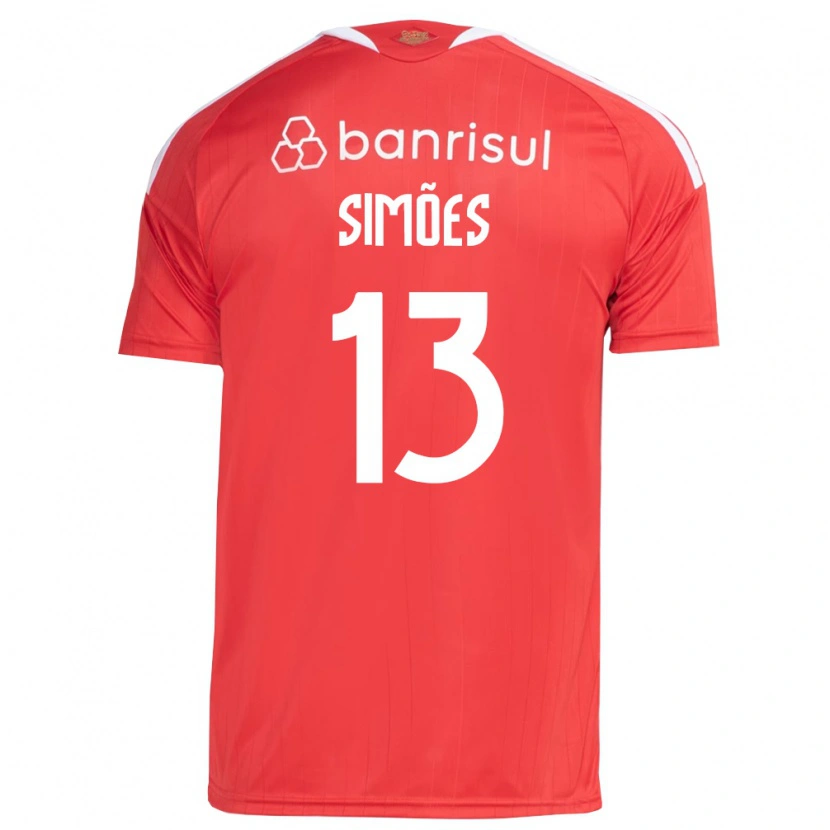 Danxen Femme Maillot Arthur Simões #13 Rouge Blanc Tenues Domicile 2026/27 T-Shirt