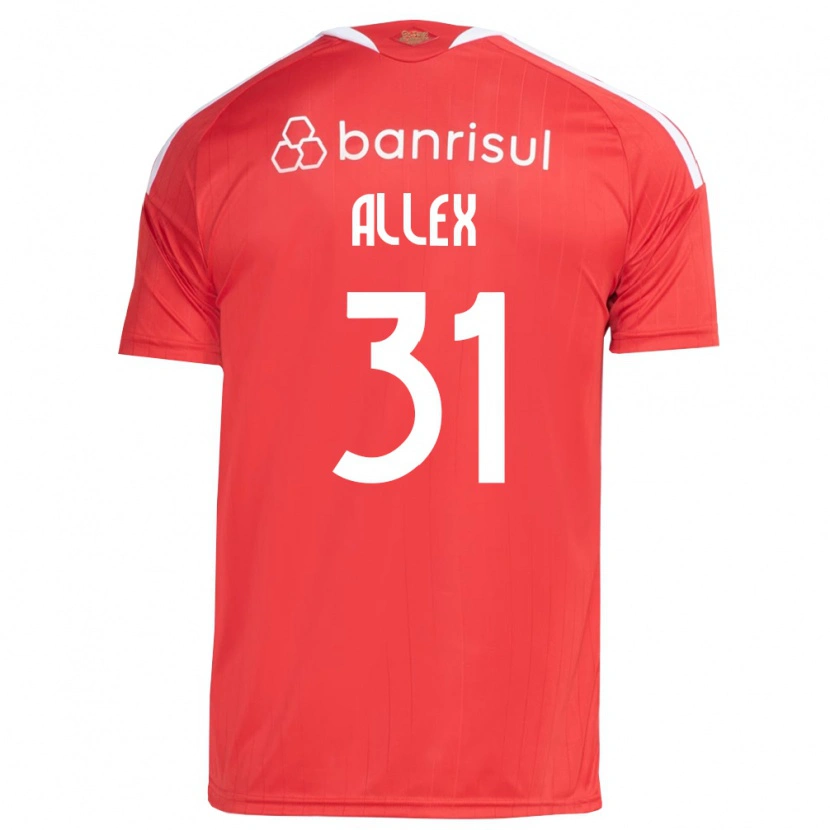 Danxen Femme Maillot Allex Rodrigues Pereira Da Silva #31 Rouge Blanc Tenues Domicile 2026/27 T-Shirt
