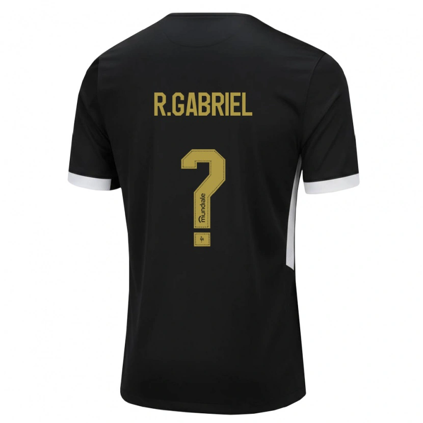 Danxen Femme Maillot Ronaldo Gabriel #0 Noir Blanc Jaune Tenues Domicile 2026/27 T-Shirt