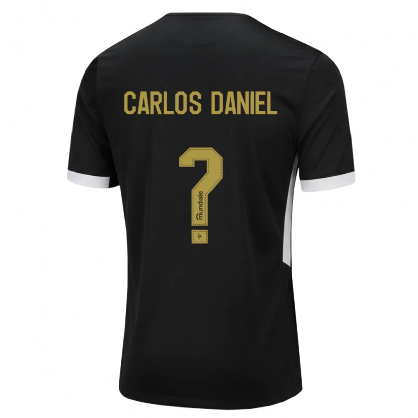 Danxen Femme Maillot Carlos Daniel #0 Noir Blanc Jaune Tenues Domicile 2026/27 T-Shirt