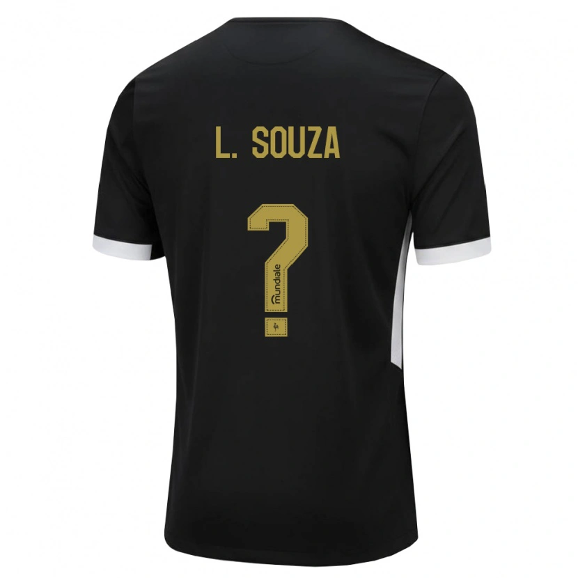 Danxen Femme Maillot Lucas Souza #0 Noir Blanc Jaune Tenues Domicile 2026/27 T-Shirt