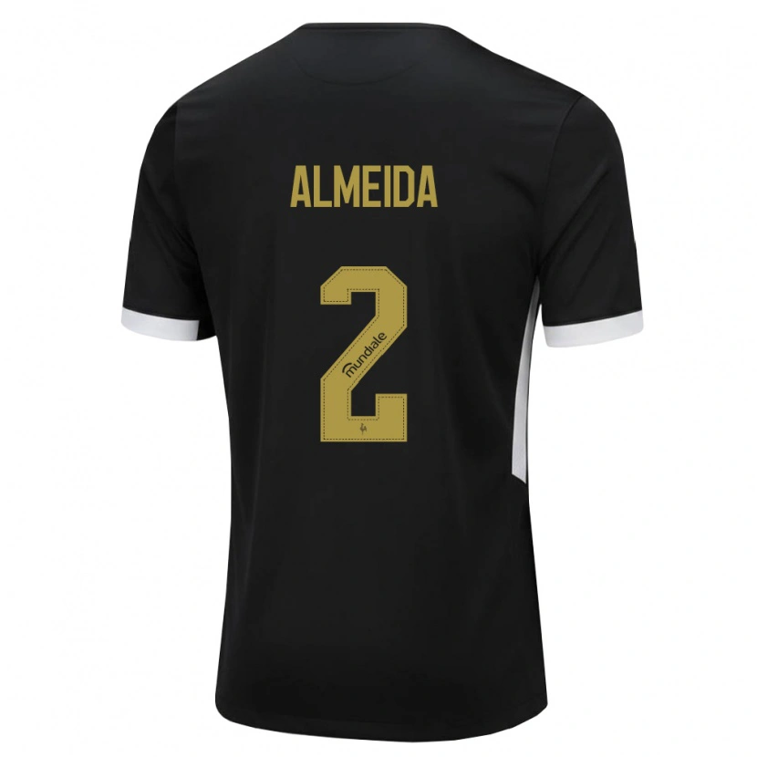 Danxen Femme Maillot Samuel Almeida #2 Noir Blanc Jaune Tenues Domicile 2026/27 T-Shirt