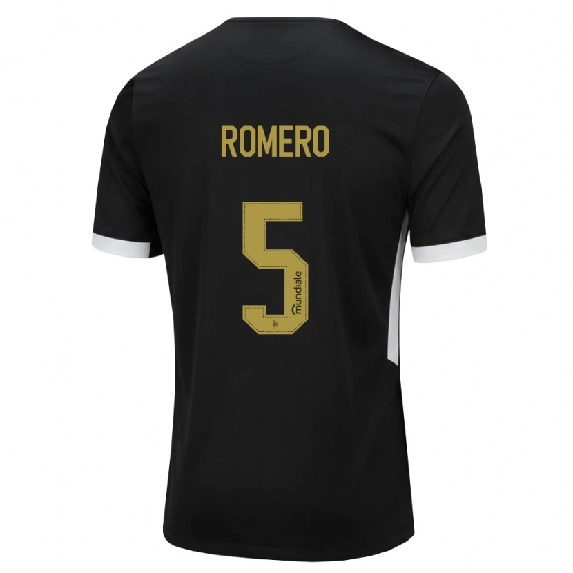 Danxen Femme Maillot Mateus Romero #5 Noir Blanc Jaune Tenues Domicile 2026/27 T-Shirt