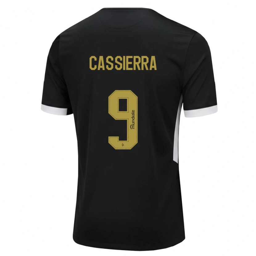 Danxen Femme Maillot Mateo Cassierra #9 Noir Blanc Jaune Tenues Domicile 2026/27 T-Shirt