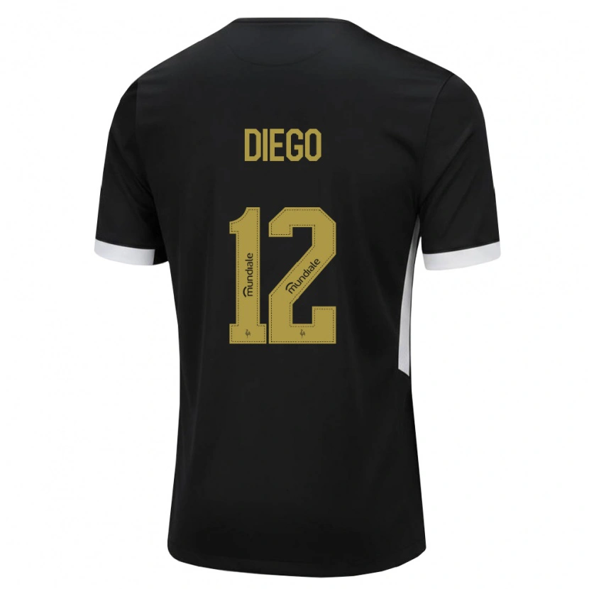 Danxen Femme Maillot Diego #12 Noir Blanc Jaune Tenues Domicile 2026/27 T-Shirt