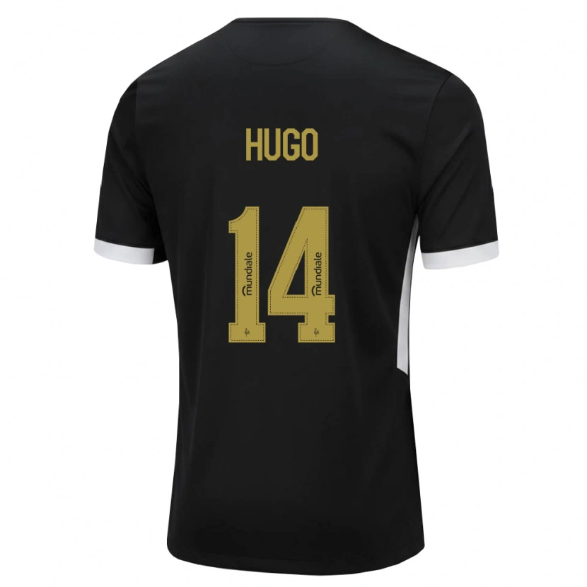Danxen Femme Maillot Vitor Hugo #14 Noir Blanc Jaune Tenues Domicile 2026/27 T-Shirt
