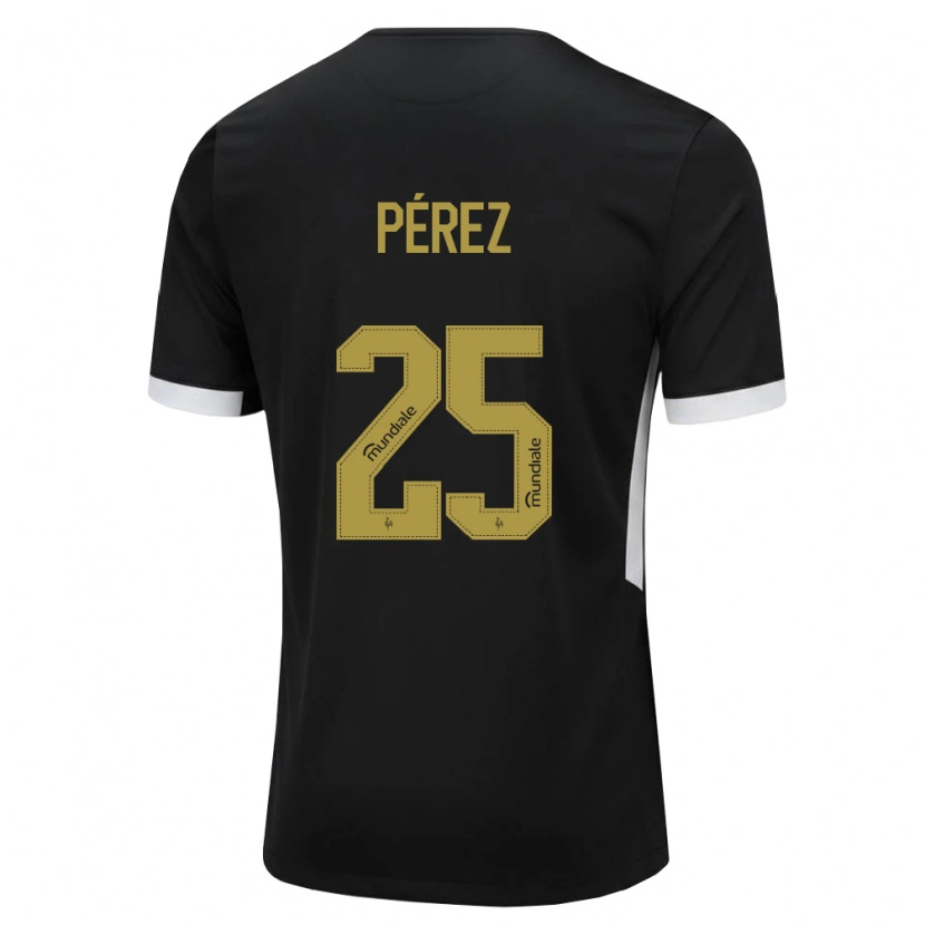 Danxen Femme Maillot Tomás Pérez #25 Noir Blanc Jaune Tenues Domicile 2026/27 T-Shirt