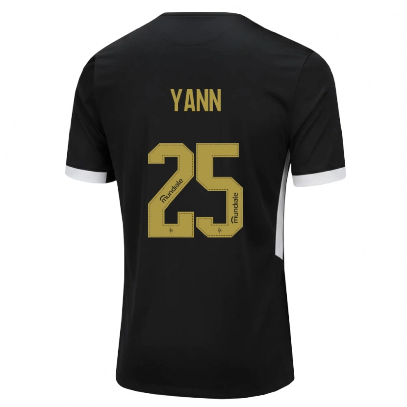 Danxen Femme Maillot Yann Neves #25 Noir Blanc Jaune Tenues Domicile 2026/27 T-Shirt