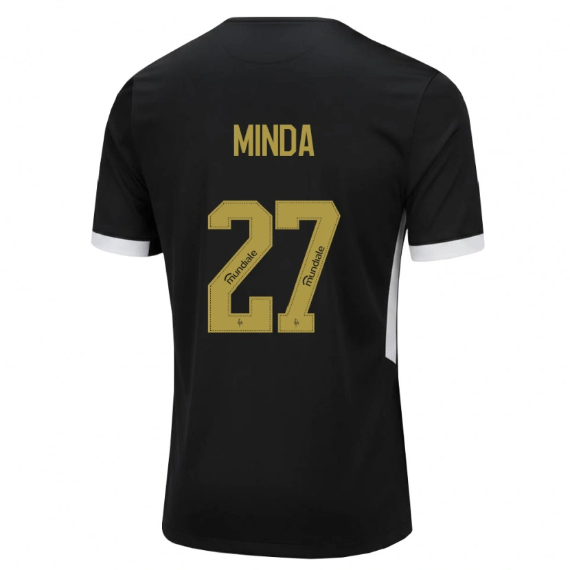 Danxen Femme Maillot Alan Minda #27 Noir Blanc Jaune Tenues Domicile 2026/27 T-Shirt