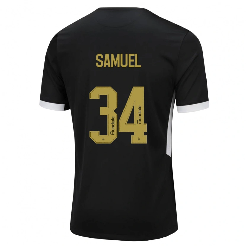 Danxen Femme Maillot Samuel Lima Barros #34 Noir Blanc Jaune Tenues Domicile 2026/27 T-Shirt