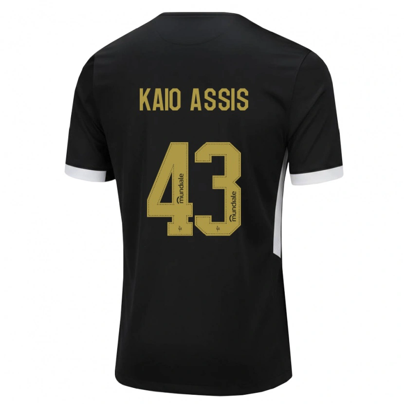 Danxen Femme Maillot Kaio Assis #43 Noir Blanc Jaune Tenues Domicile 2026/27 T-Shirt