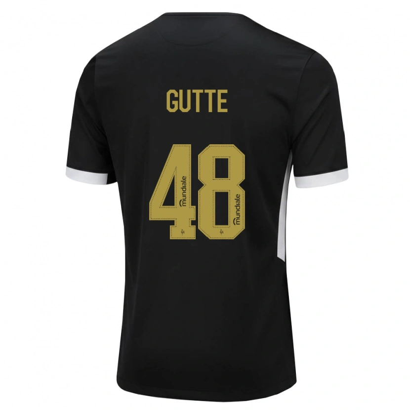 Danxen Femme Maillot Gutte #48 Noir Blanc Jaune Tenues Domicile 2026/27 T-Shirt