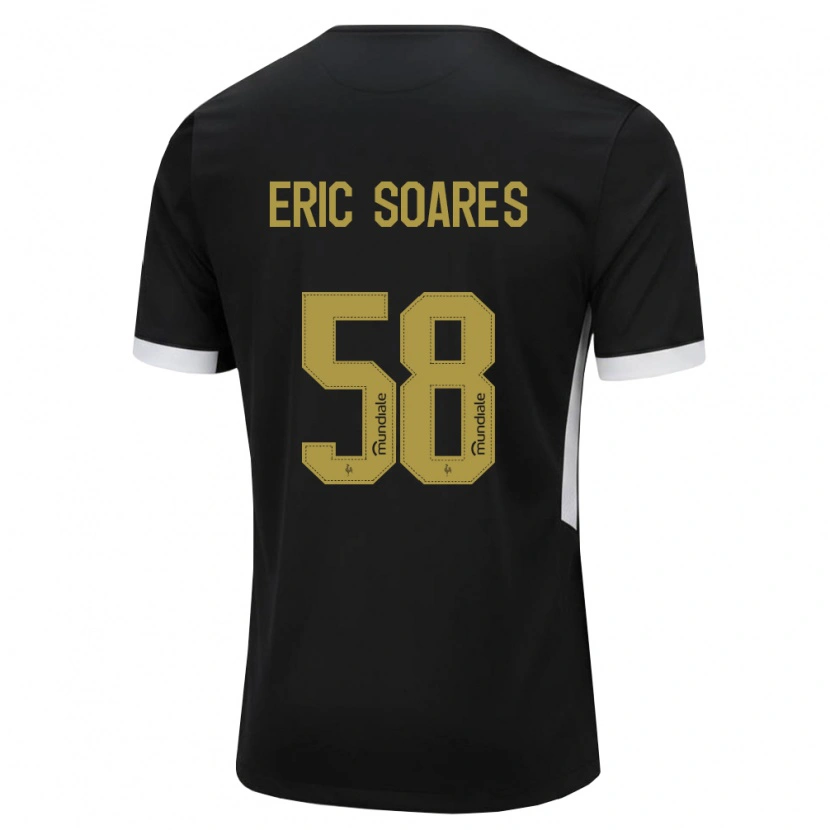 Danxen Femme Maillot Eric Soares #58 Noir Blanc Jaune Tenues Domicile 2026/27 T-Shirt