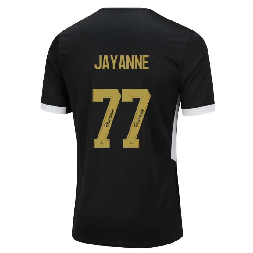 Danxen Femme Maillot Jayanne #77 Noir Blanc Jaune Tenues Domicile 2026/27 T-Shirt
